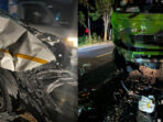 Tabrakan Mobil vs Truk di Banyuwangi Berakhir dengan Satu Orang Mengalami Patah Tulang