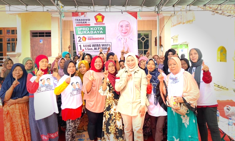 Caleg Gerindra Surabaya, Ajeng Actively Campaigning for Prabowo-Gibran’s Candidate Pair